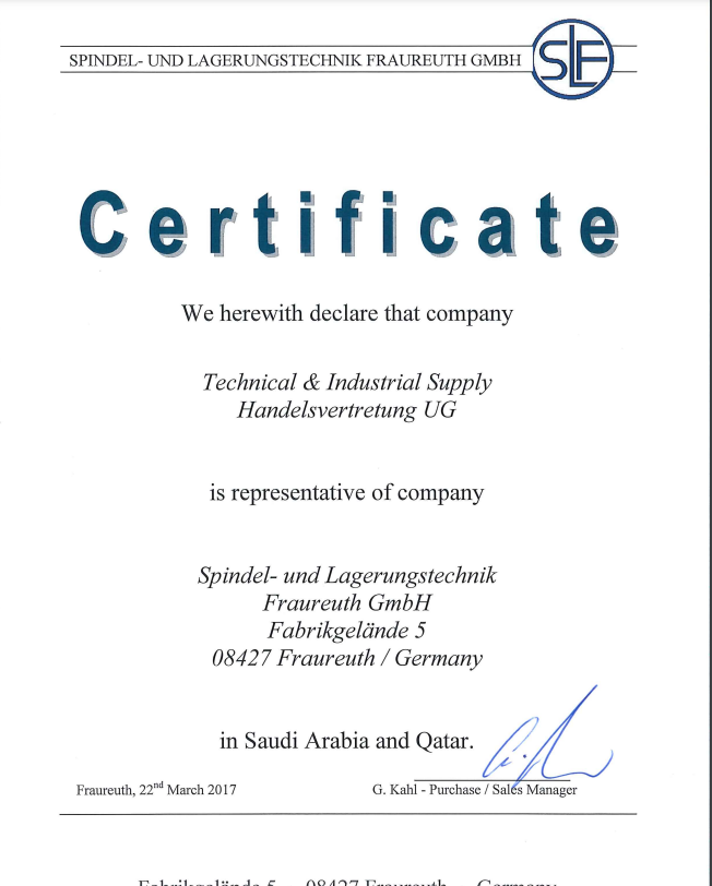 SLF Agency letter
